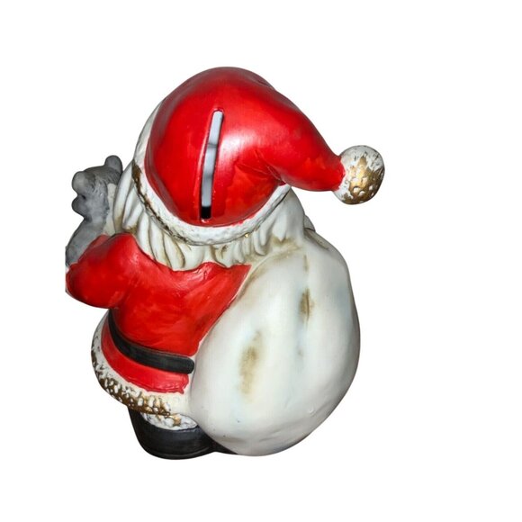 HOMCO Vintage Christmas Santa Claus Ceramic Coin Bank 5407 - Picture 4 of 8